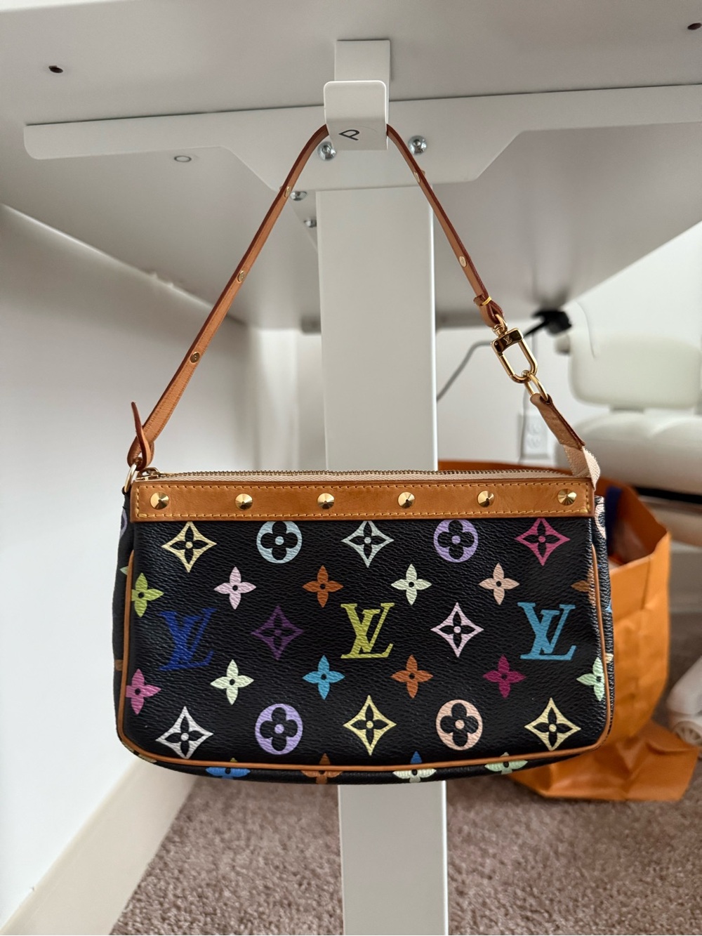 Louis Vuitton Takashi Murakami black multicolor handbag